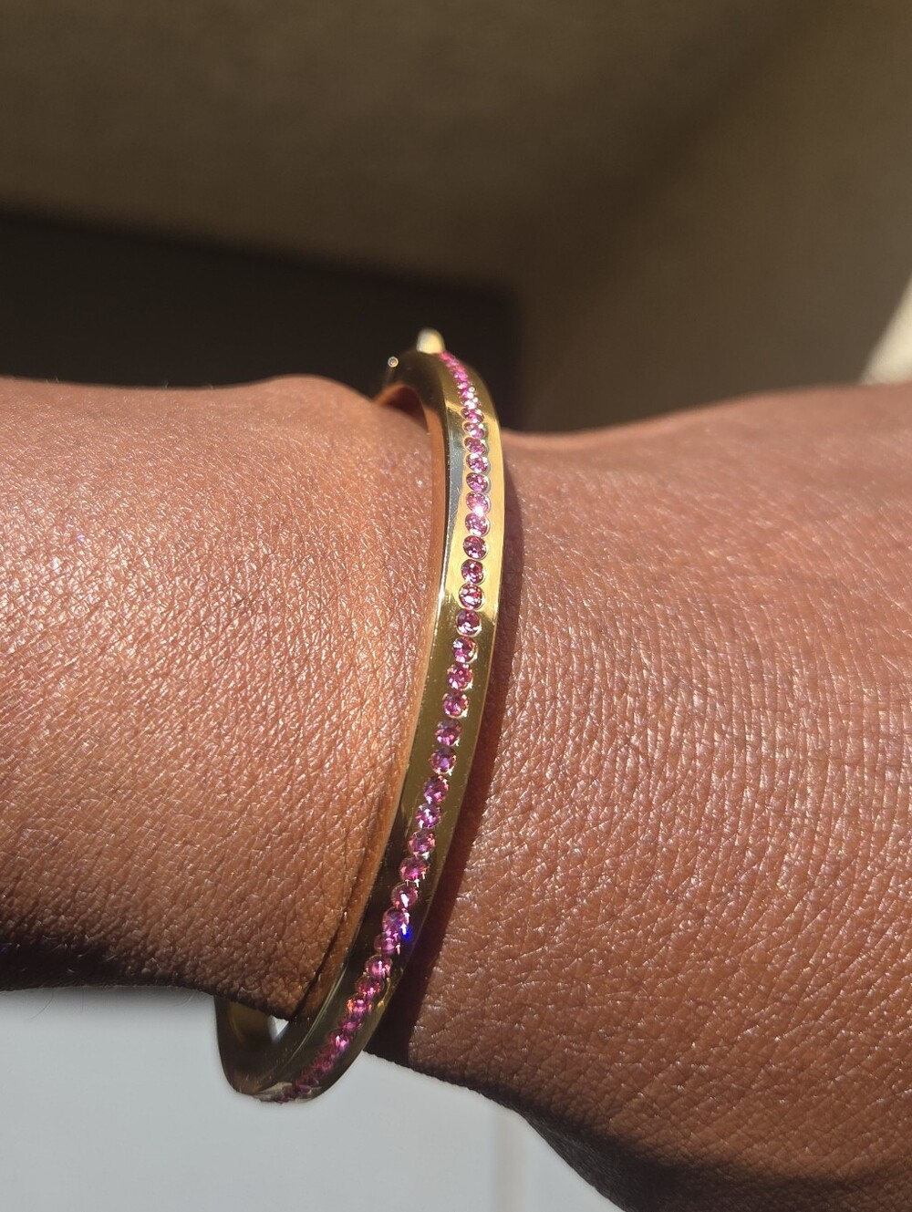 Kate Spade Gold-tone Crystal Accent Bangle Bracelet